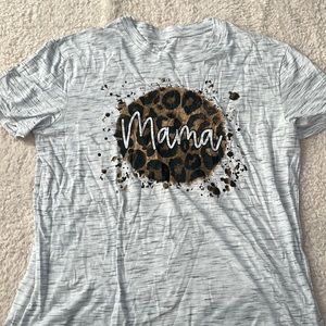 NWOT MAMA leopard print TShirt